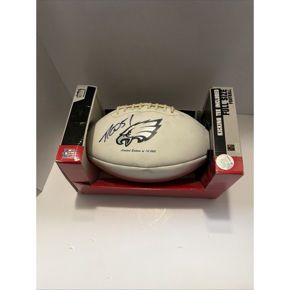 Philadelphia Eagles Signed Football Limited Edition Full Size with Kicking Tee